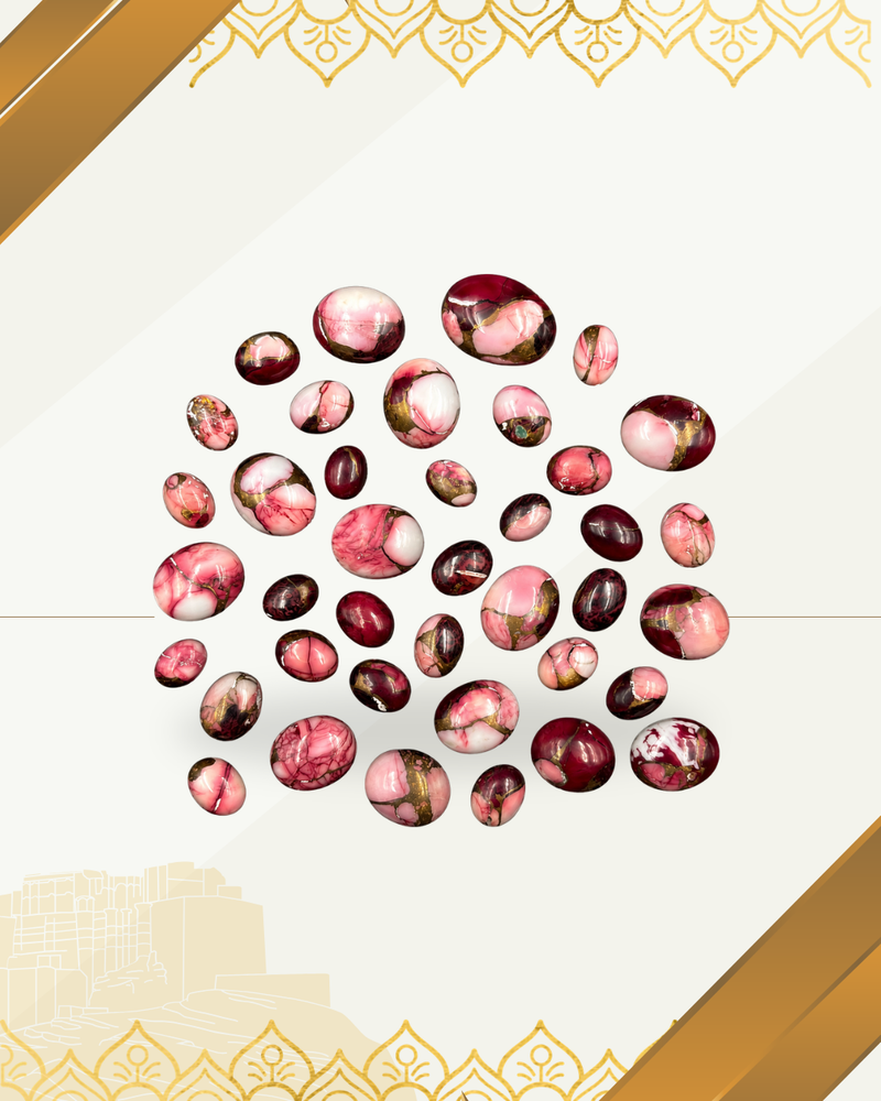 Mohave dahlia rose pink Gemstone AAA+ Quality Handmade Oval Shape For Jewelry Making