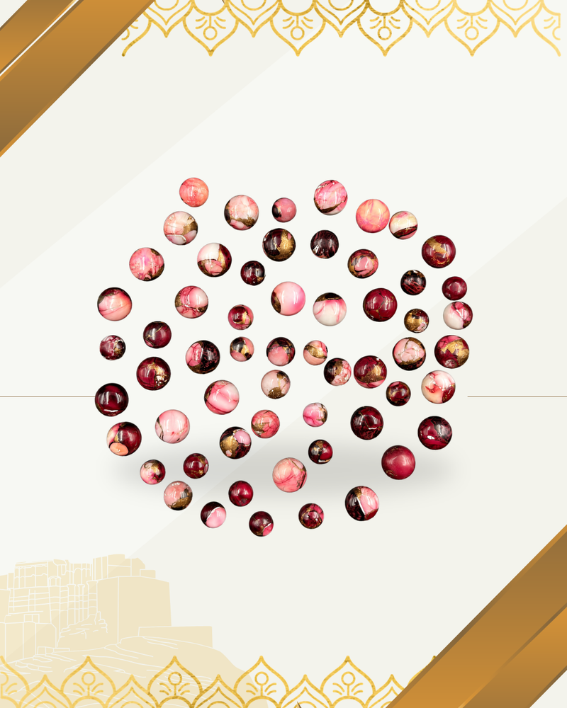 Mohave dahlia rose pink Gemstone AAA+ Quality Handmade Round Shape For Jewelry Making