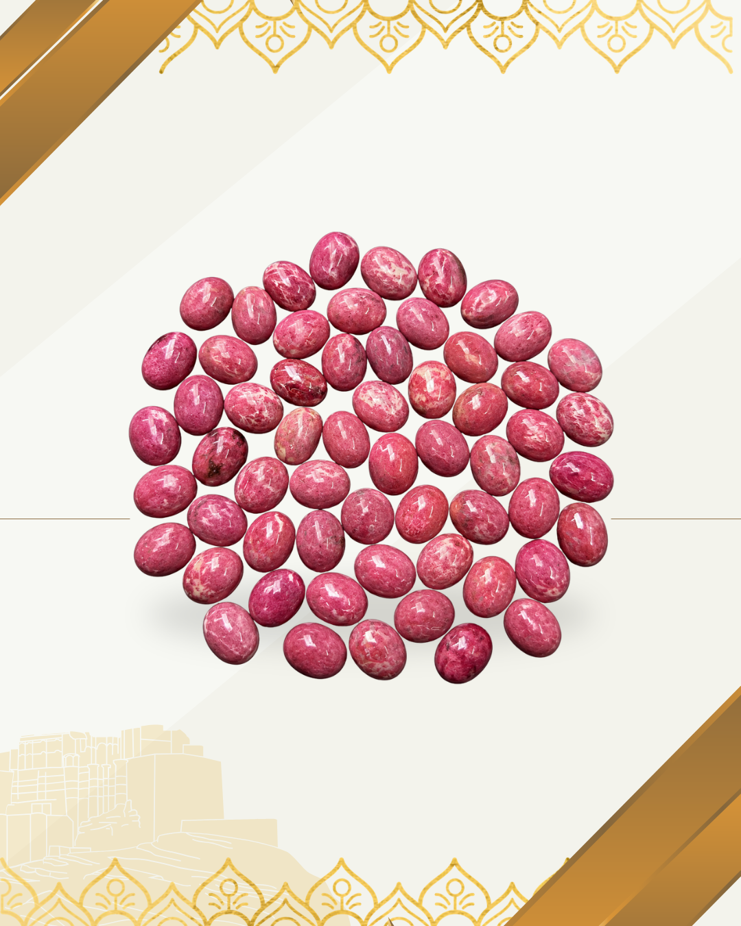 Pink Thulite jasper shapes