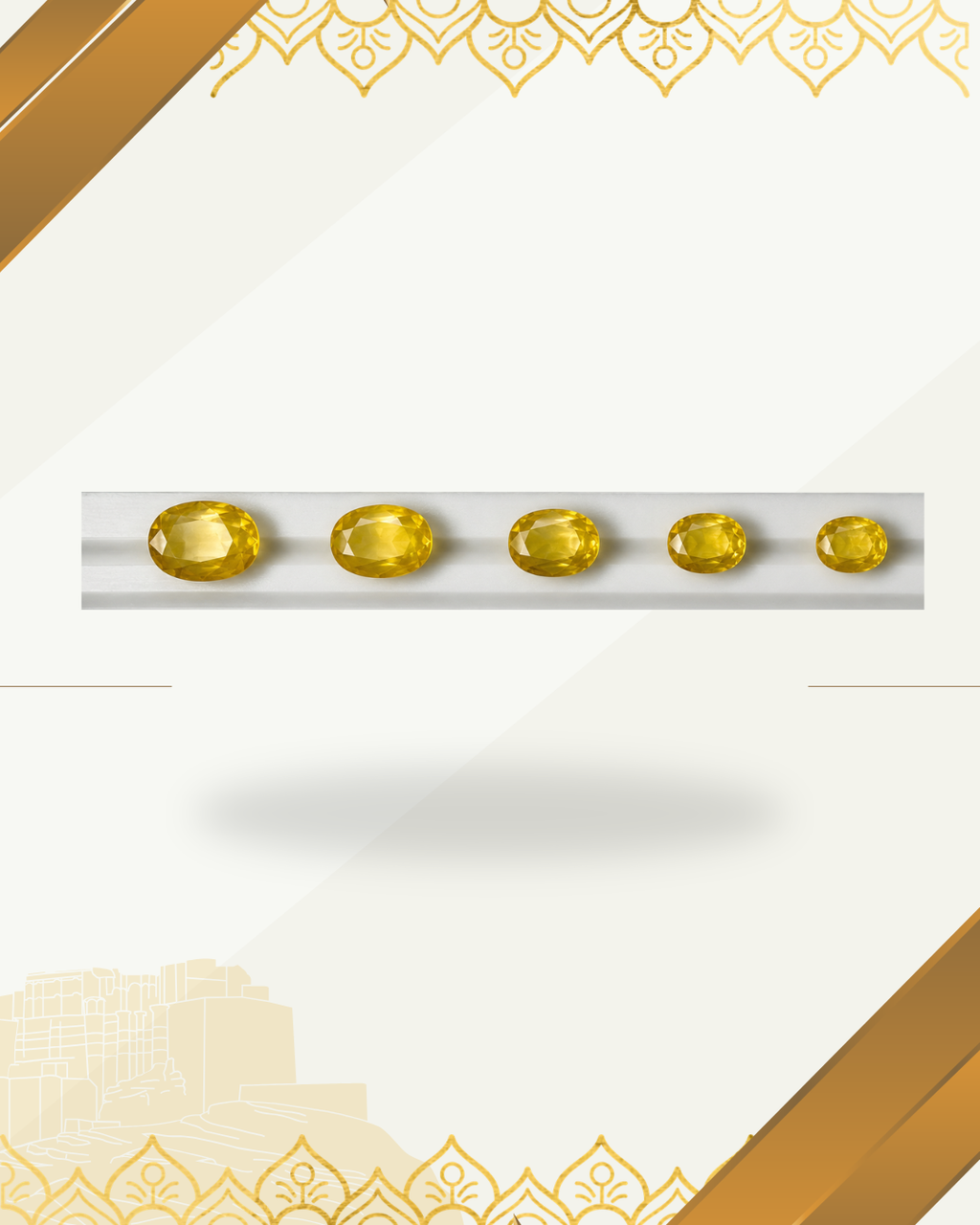 Yellow Saphire Pukhraj Gemstone for Jewellery Making