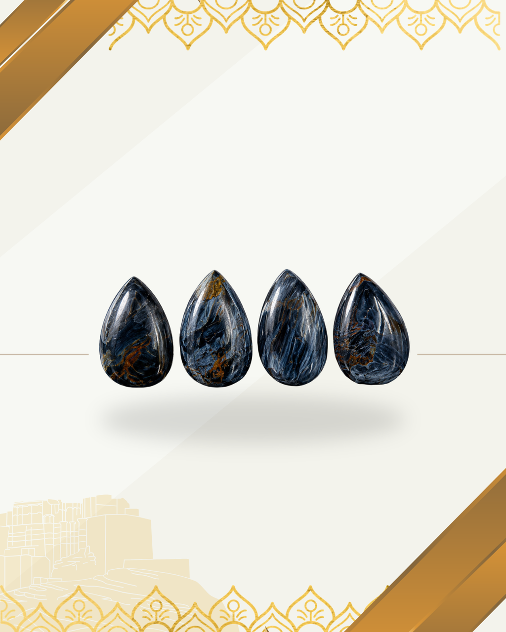 Pietersite Pear/Pan Cabochon Gemstone for Jewelry Making