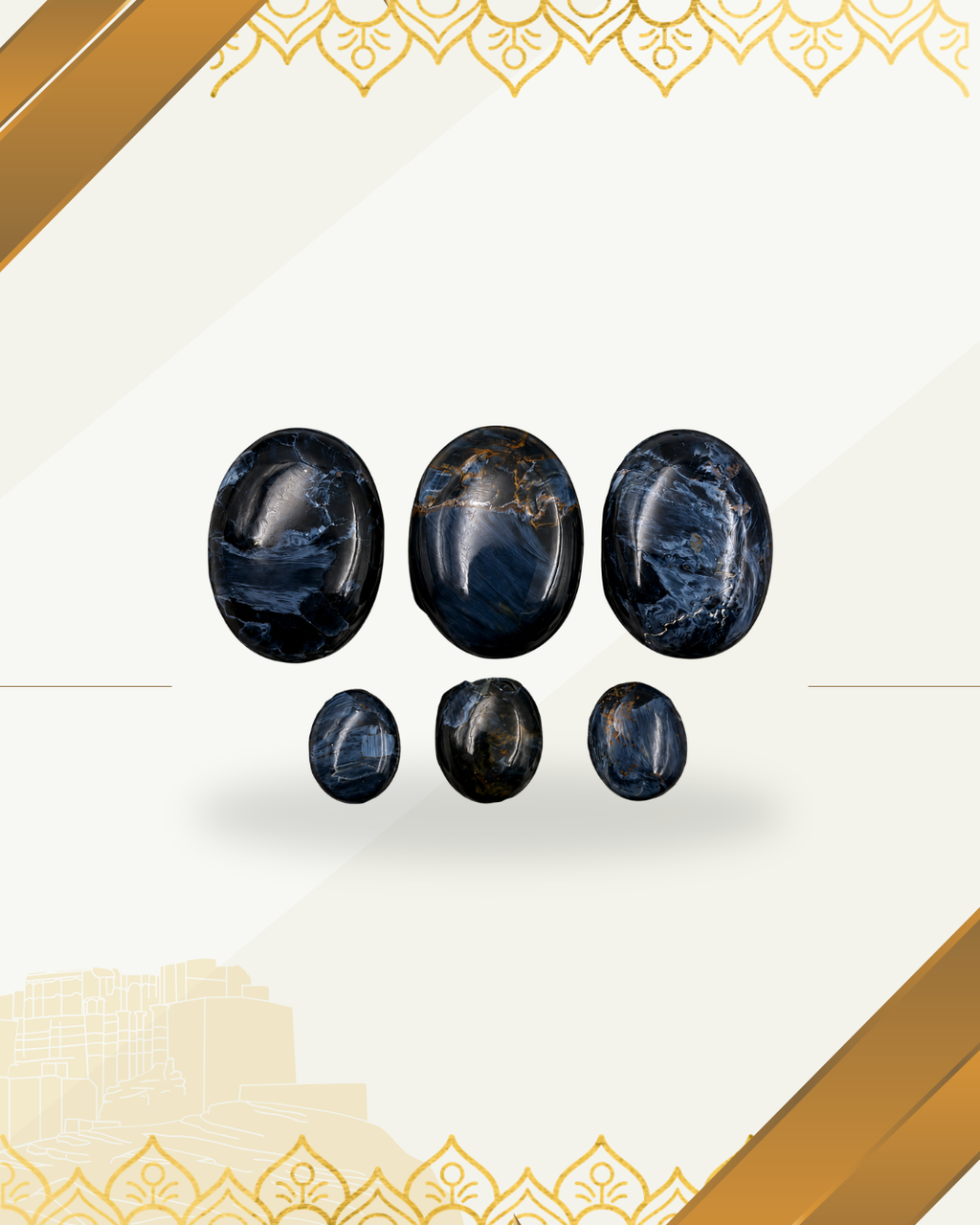Pietersite Oval Cabochon Gemstone for Jewelry Making