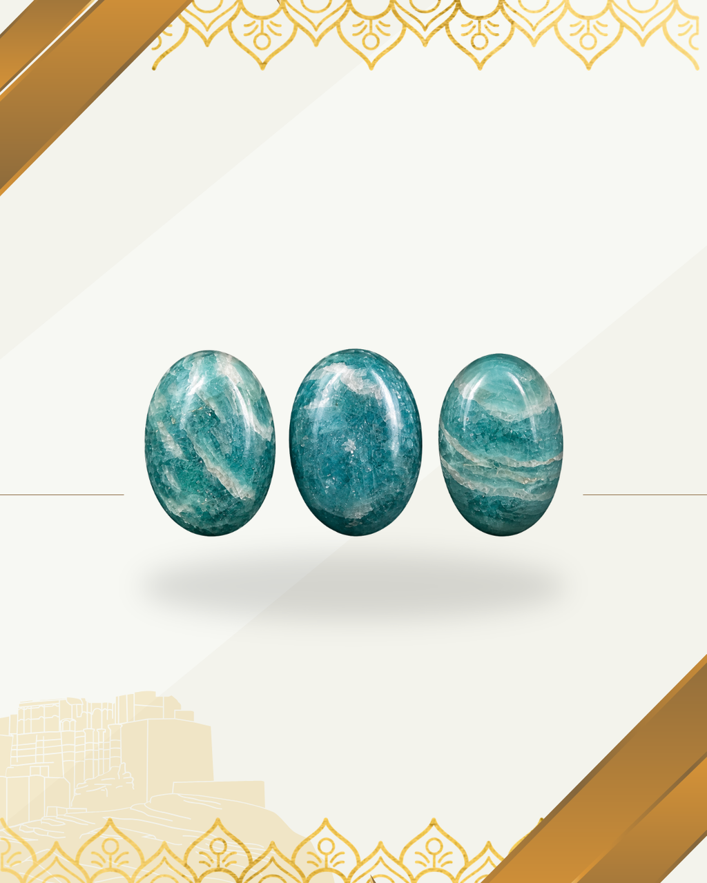 Amazonite oval shape