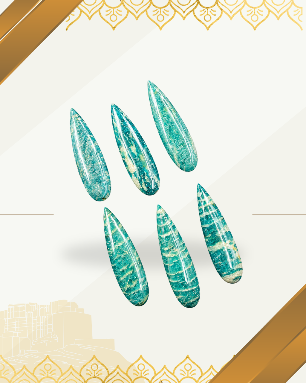 Amazonite long pear shape