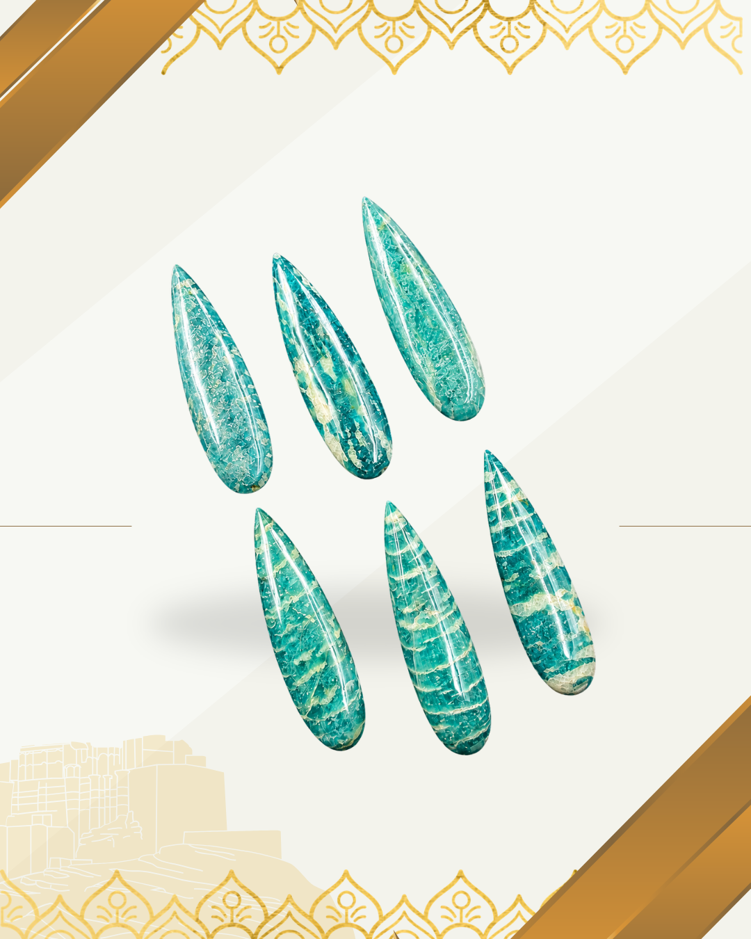 Amazonite long pear shape