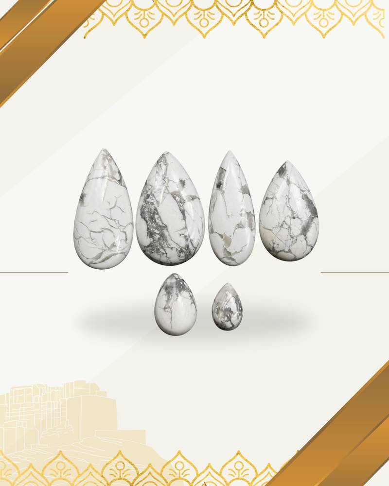 Howlite pear shape