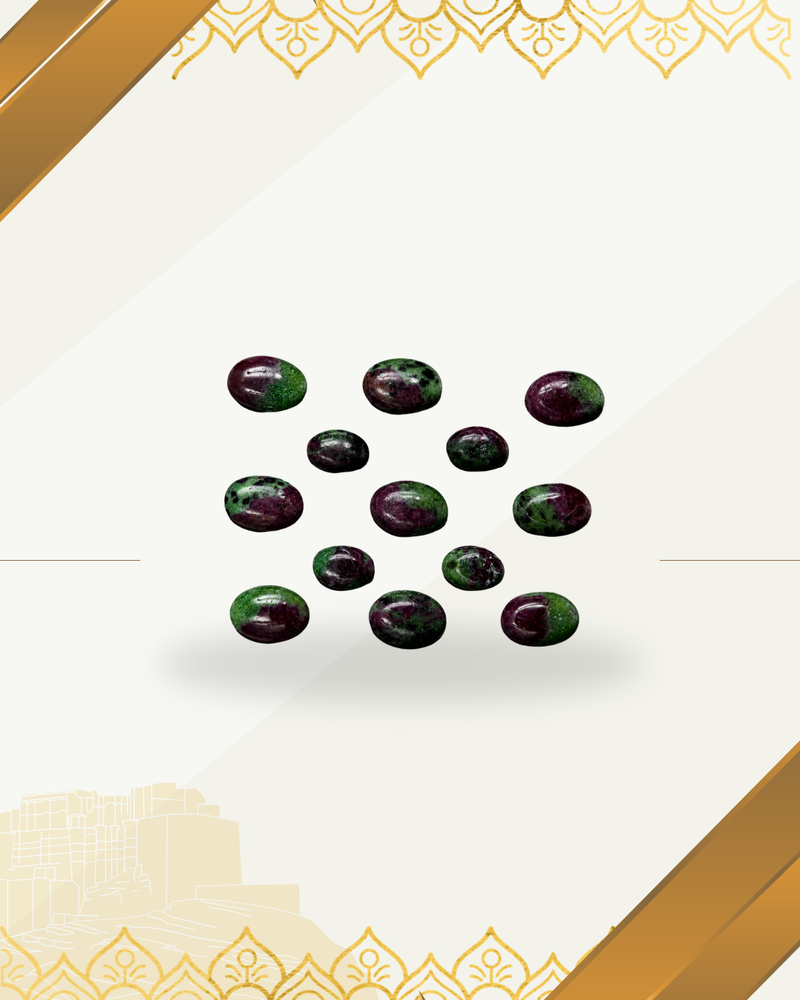 Natural Ruby zoisite Cabochon Oval shaped: Gemstone for Jewelry Making