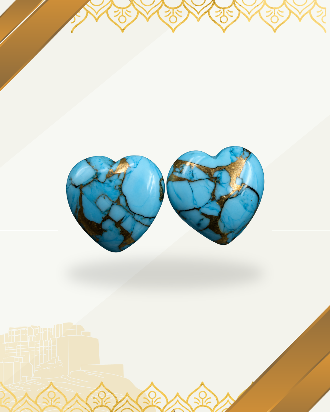 Ice Blue Dahlia Turquoise Shapes