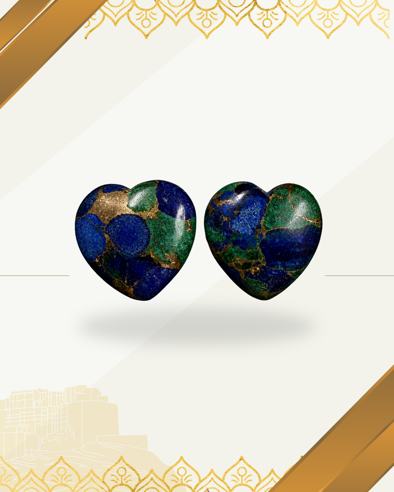 Compressed Azurite & Malachite in bronze Nugget Composite Shapes