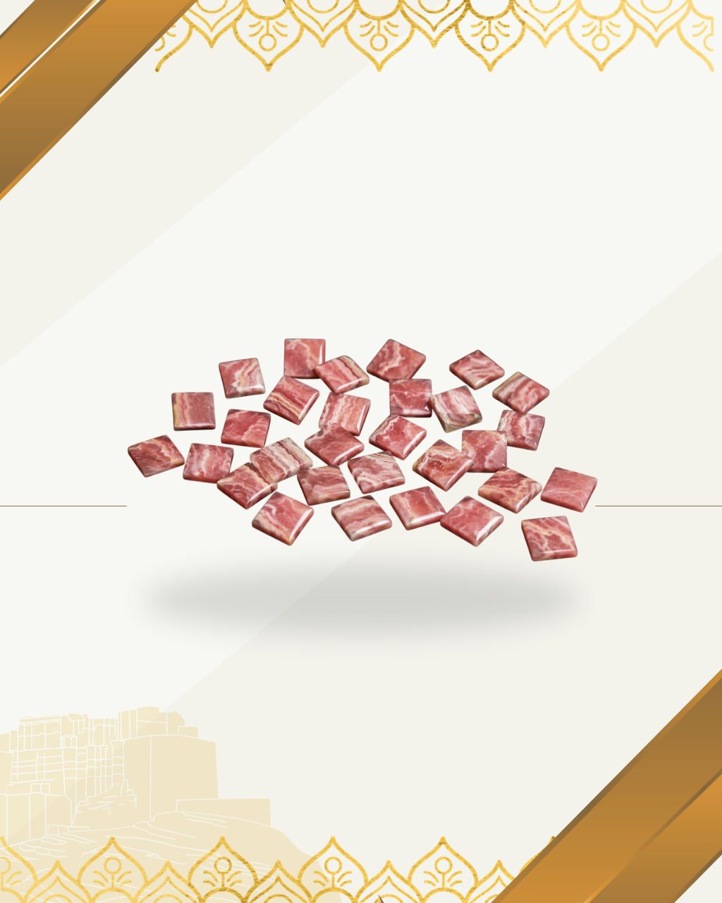 Rhodochrosite 15 mm Square Shaped