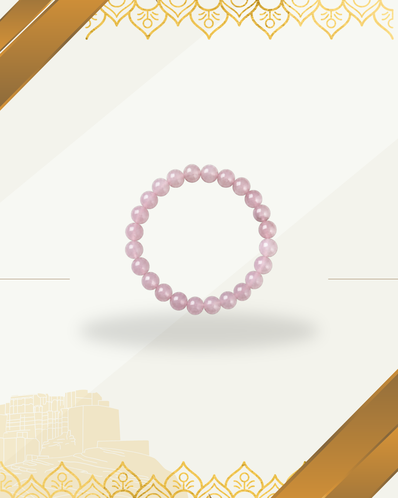 Rose Quartz Genuine Bracelet - 8mm Round Beads