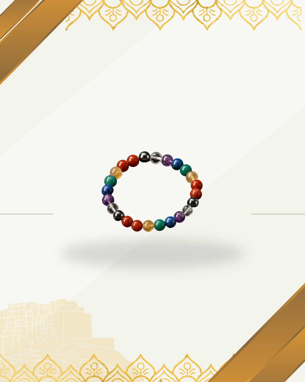 Natural & Authentic 7 chakra Gemstone bracelet