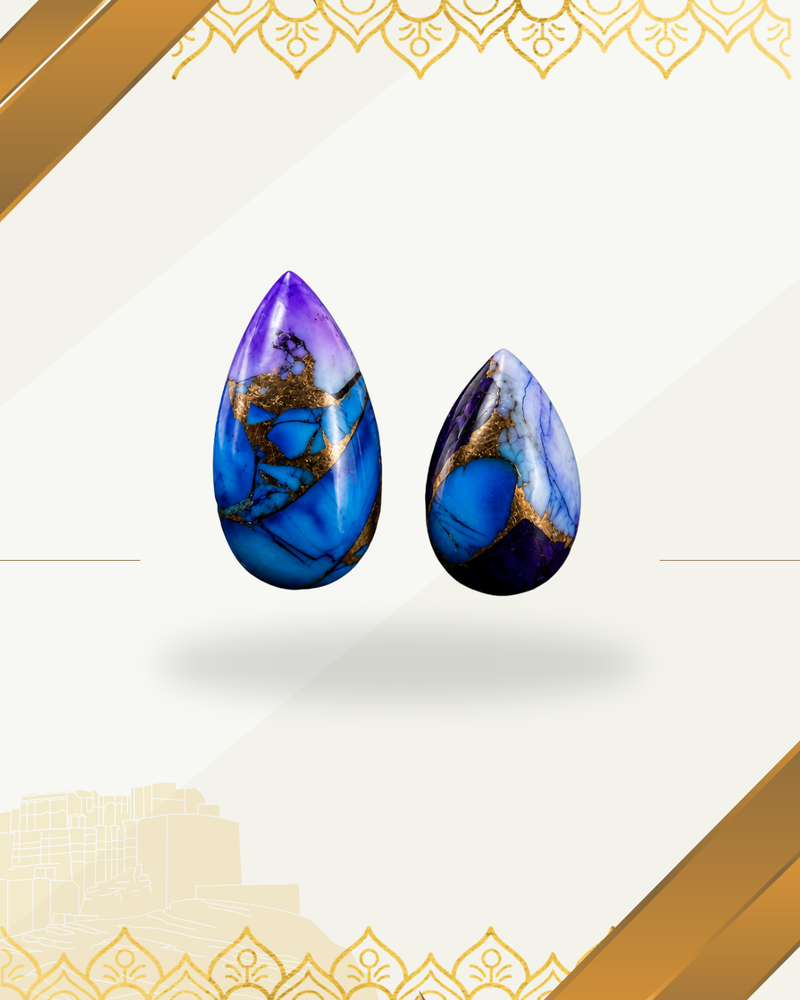 Purple Ice Blue Dahlia Turquoise Shapes