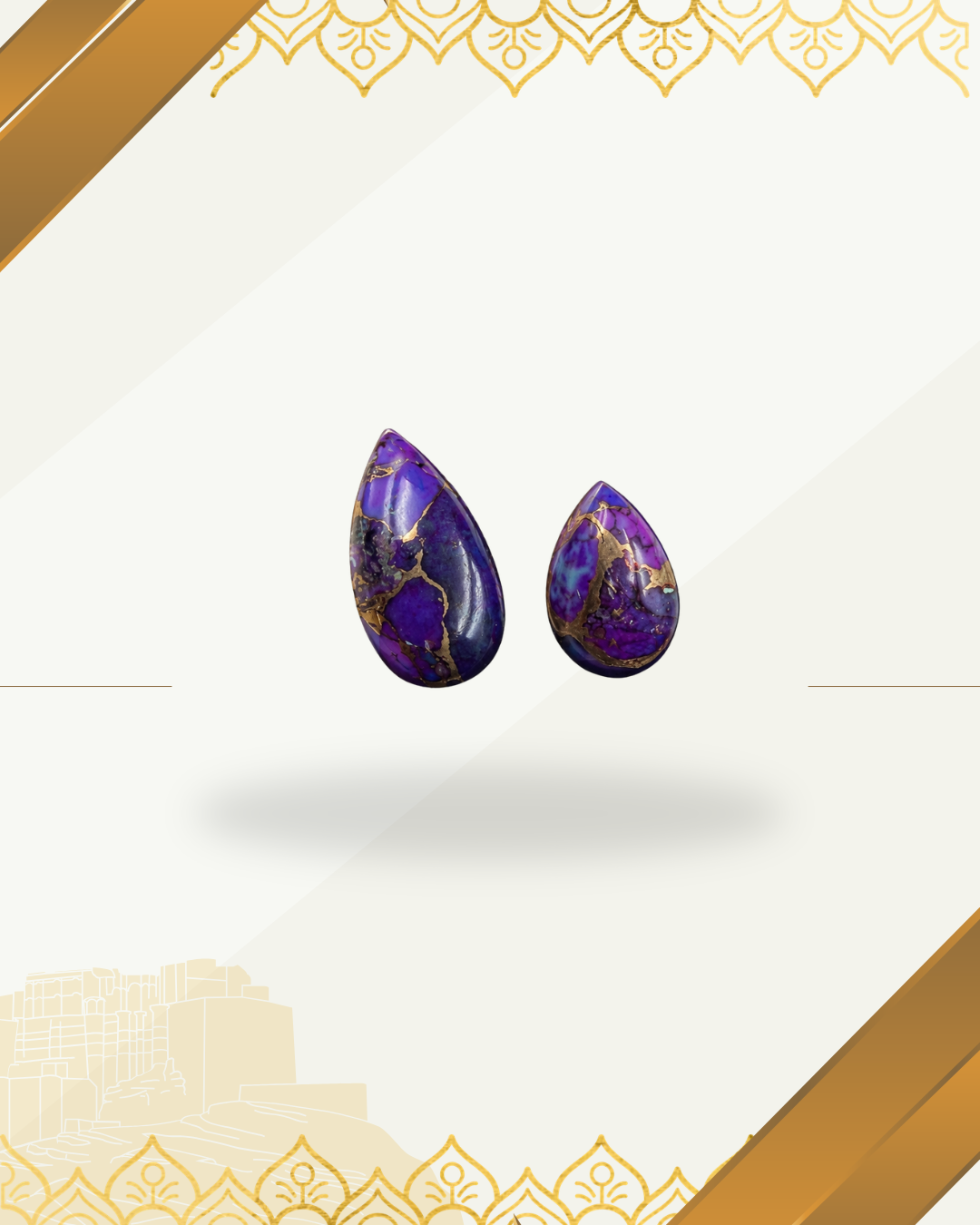 Purple Mojave/ Mohave Copper tourquoise shapes