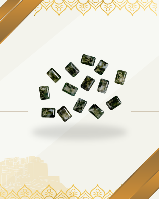 Natural Moss Agate Gemstone AAA+ Quality Handmade Cushion Shape Agate For Jewelry Making