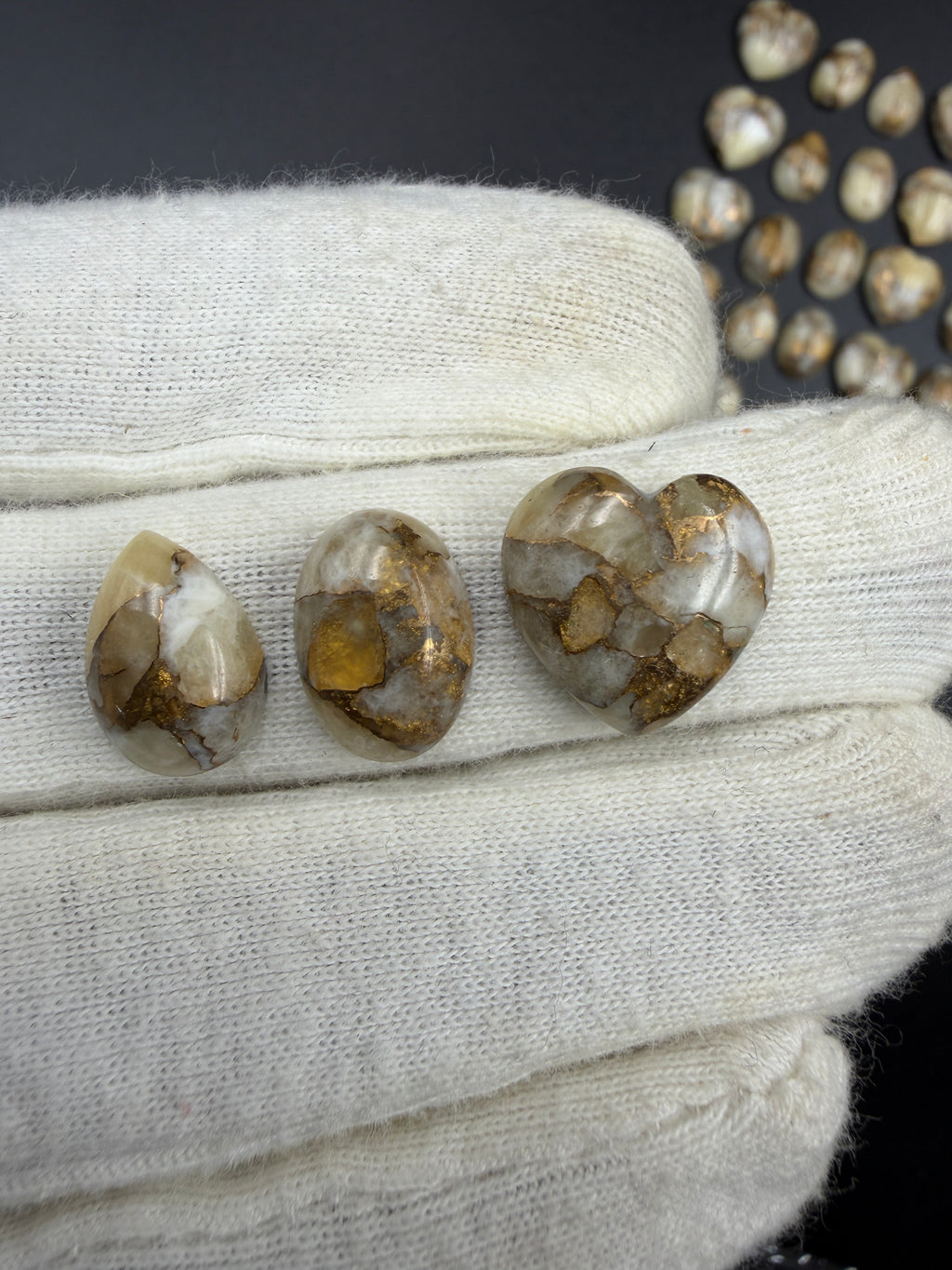 Copper Calcite Mohave/Mojave Turquoise Shapes