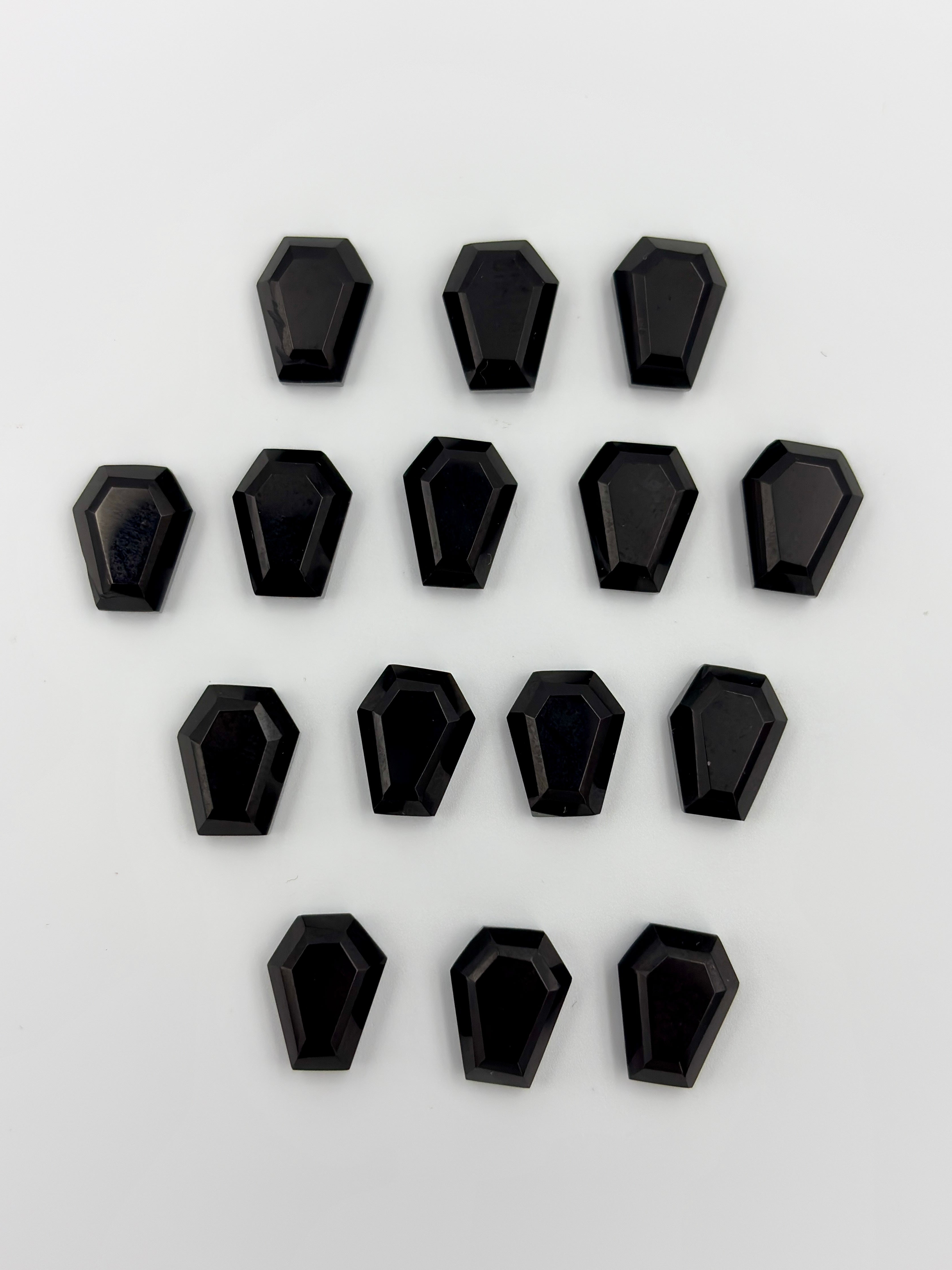 Black Onyx Gemstone AAA+ Quality Handmade Coffin Shape For Jewelry Making