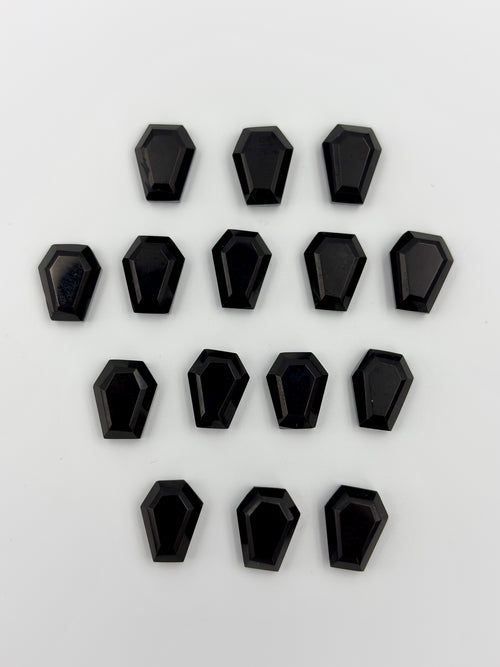 Black Onyx Gemstone AAA+ Quality Handmade Coffin Shape For Jewelry Making