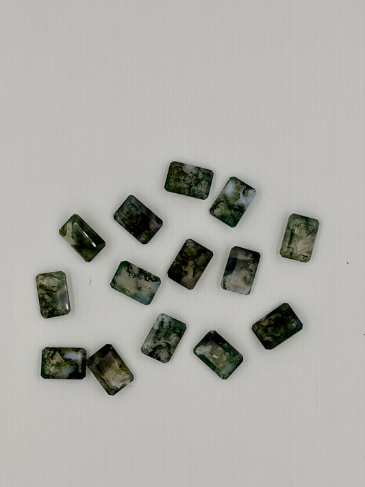 Natural Moss Agate Gemstone AAA+ Quality Handmade Cushion Shape Agate For Jewelry Making