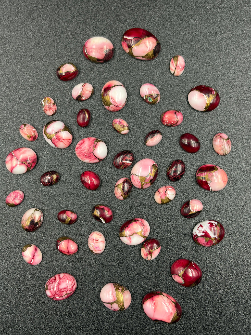 Mohave dahlia rose pink Gemstone AAA+ Quality Handmade Oval Shape For Jewelry Making