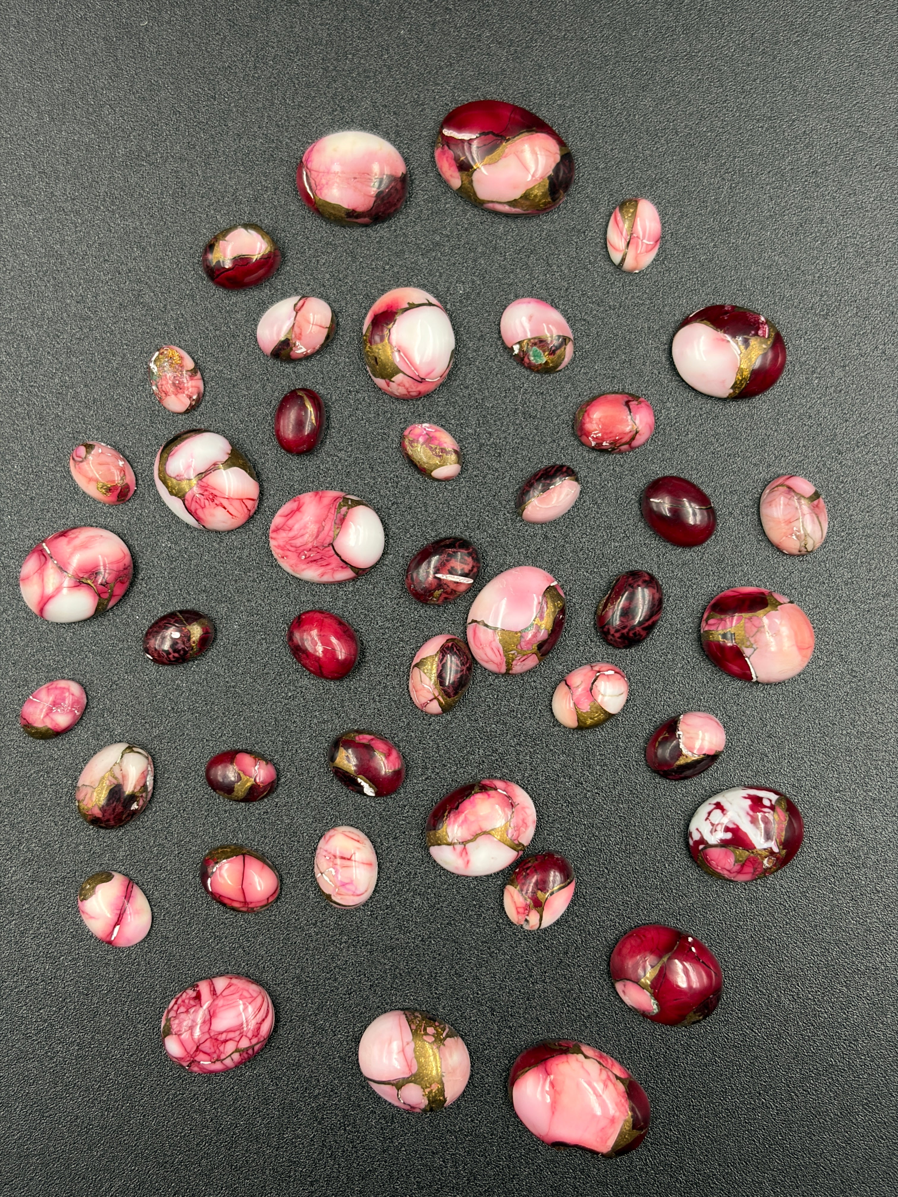Mohave dahlia rose pink Gemstone AAA+ Quality Handmade Oval Shape For Jewelry Making
