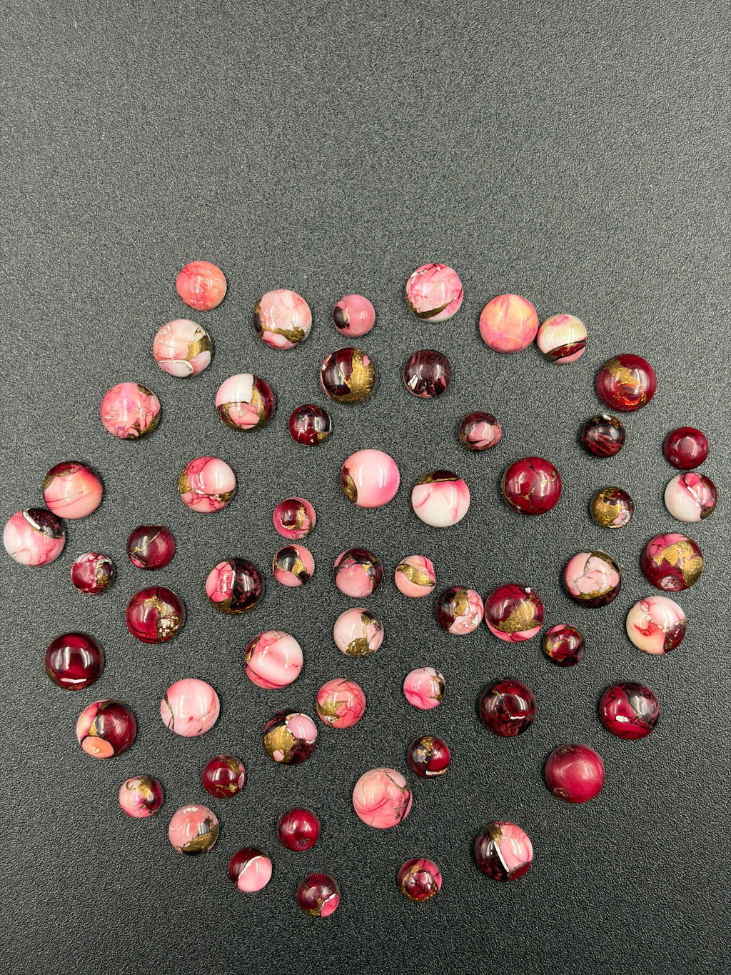 Mohave dahlia rose pink Gemstone AAA+ Quality Handmade Round Shape For Jewelry Making