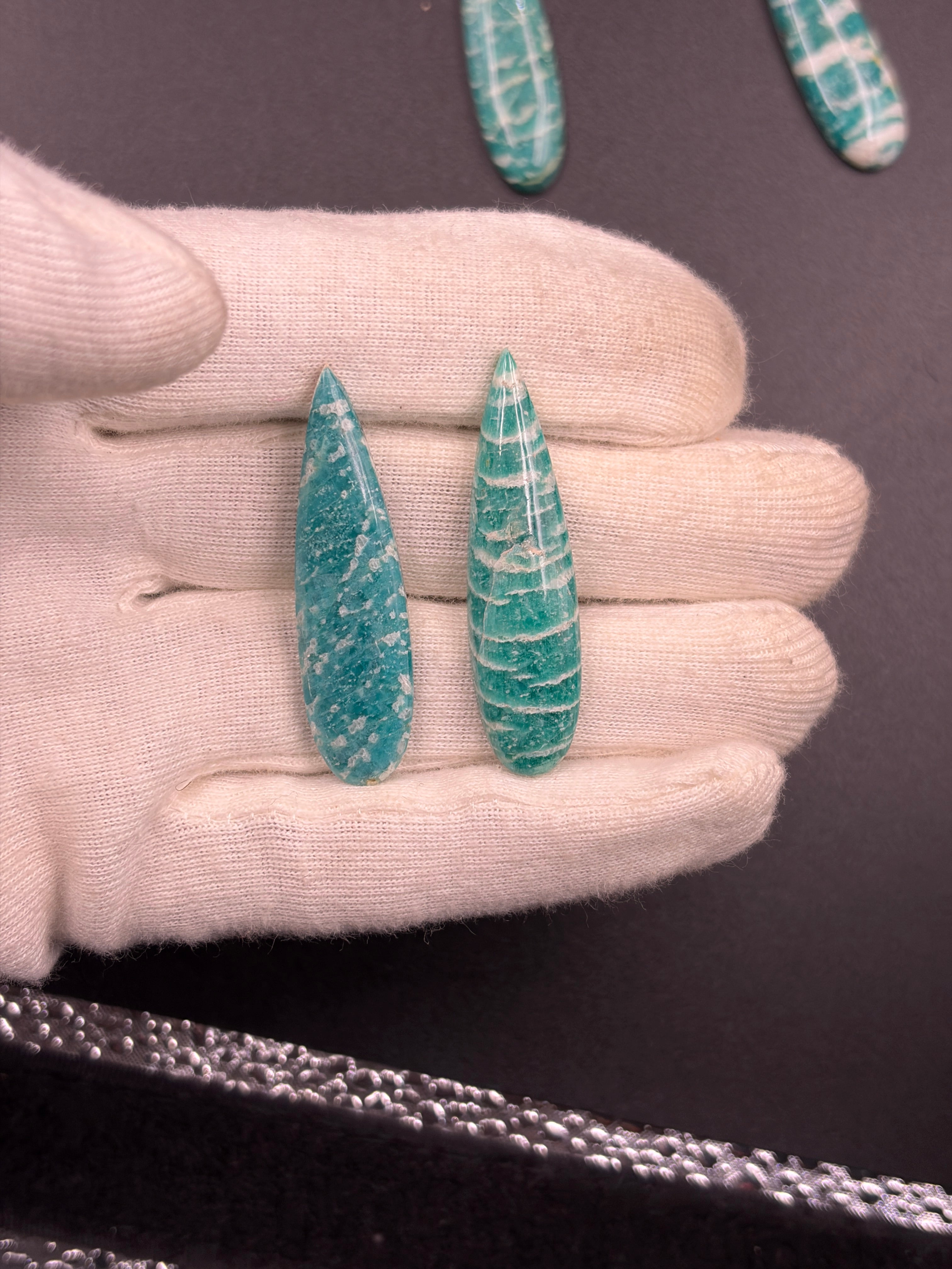 Amazonite long pear shape