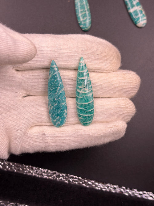 Amazonite long pear shape