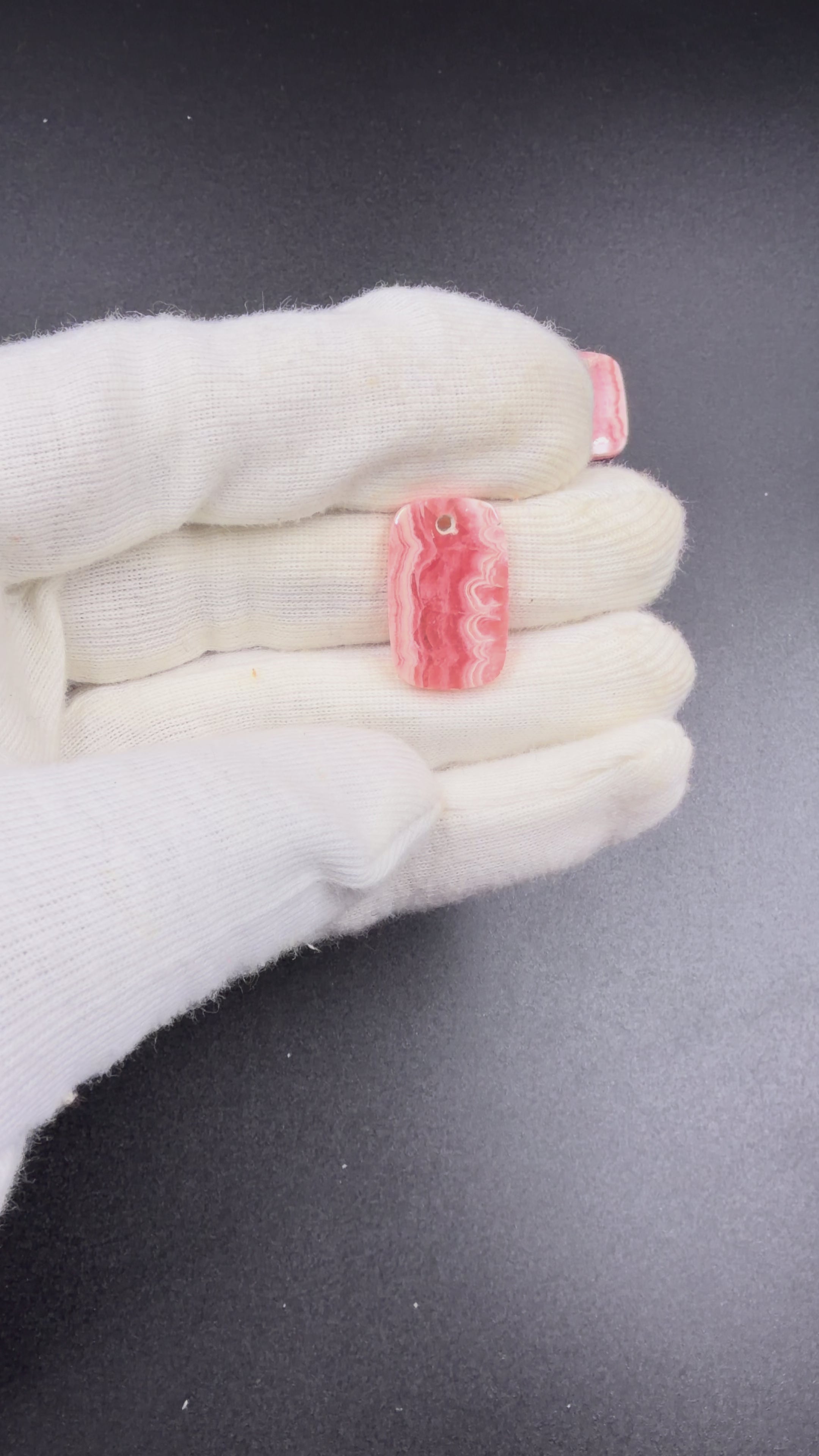 Rhodochrosite  Flat Cushion Shaped for Pendant