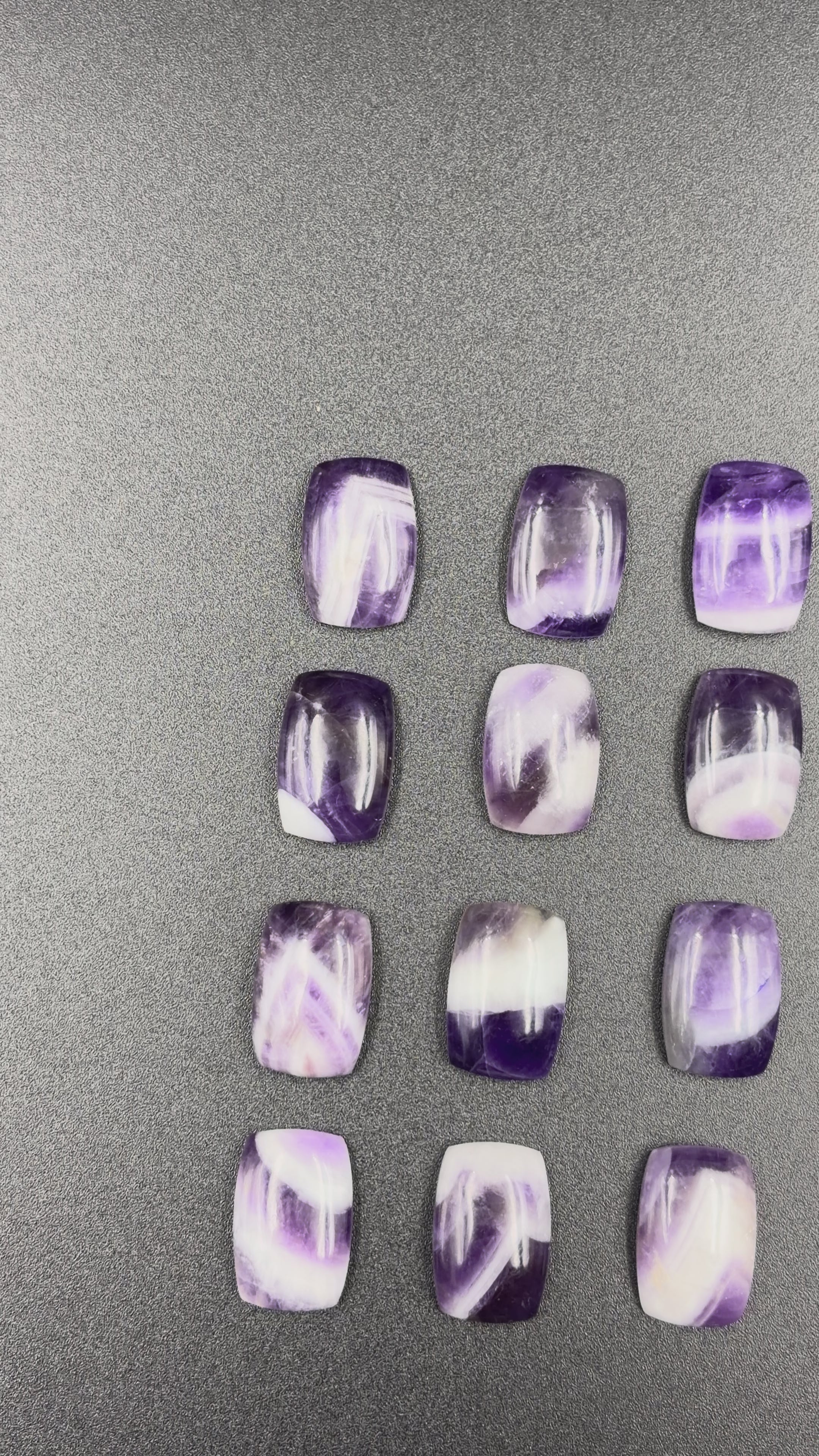 Chevron Amethyst Cushion Cabochon Gemstone for Jewelry Making