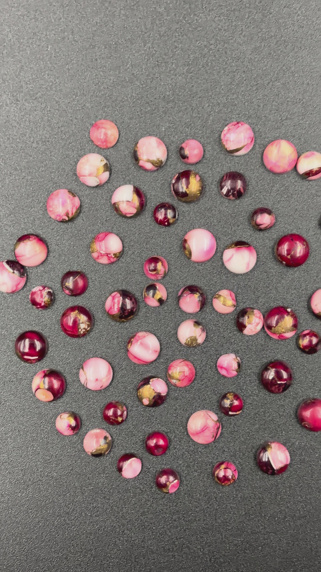Mohave dahlia rose pink Gemstone AAA+ Quality Handmade Round Shape For Jewelry Making