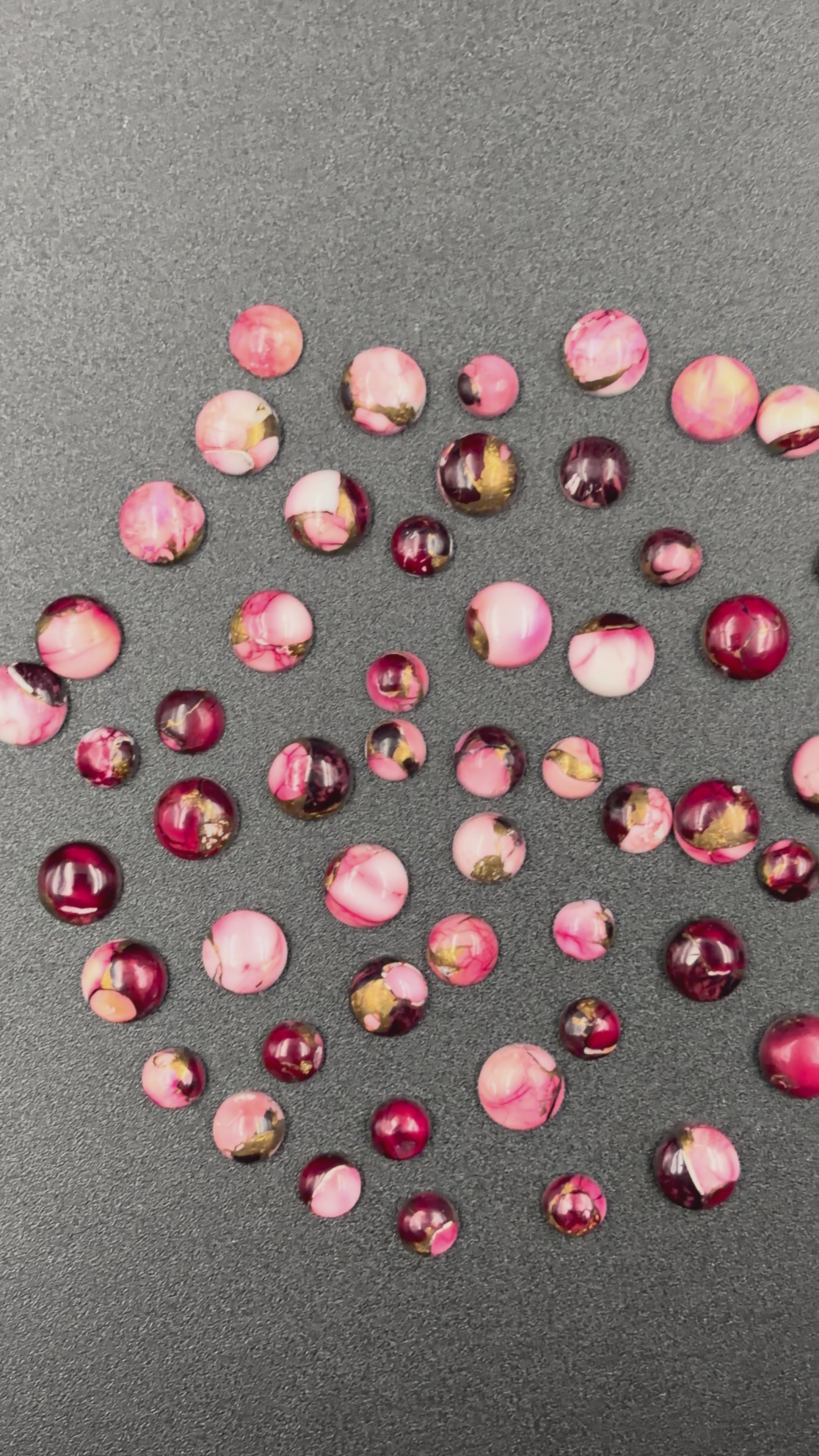 Mohave dahlia rose pink Gemstone AAA+ Quality Handmade Round Shape For Jewelry Making
