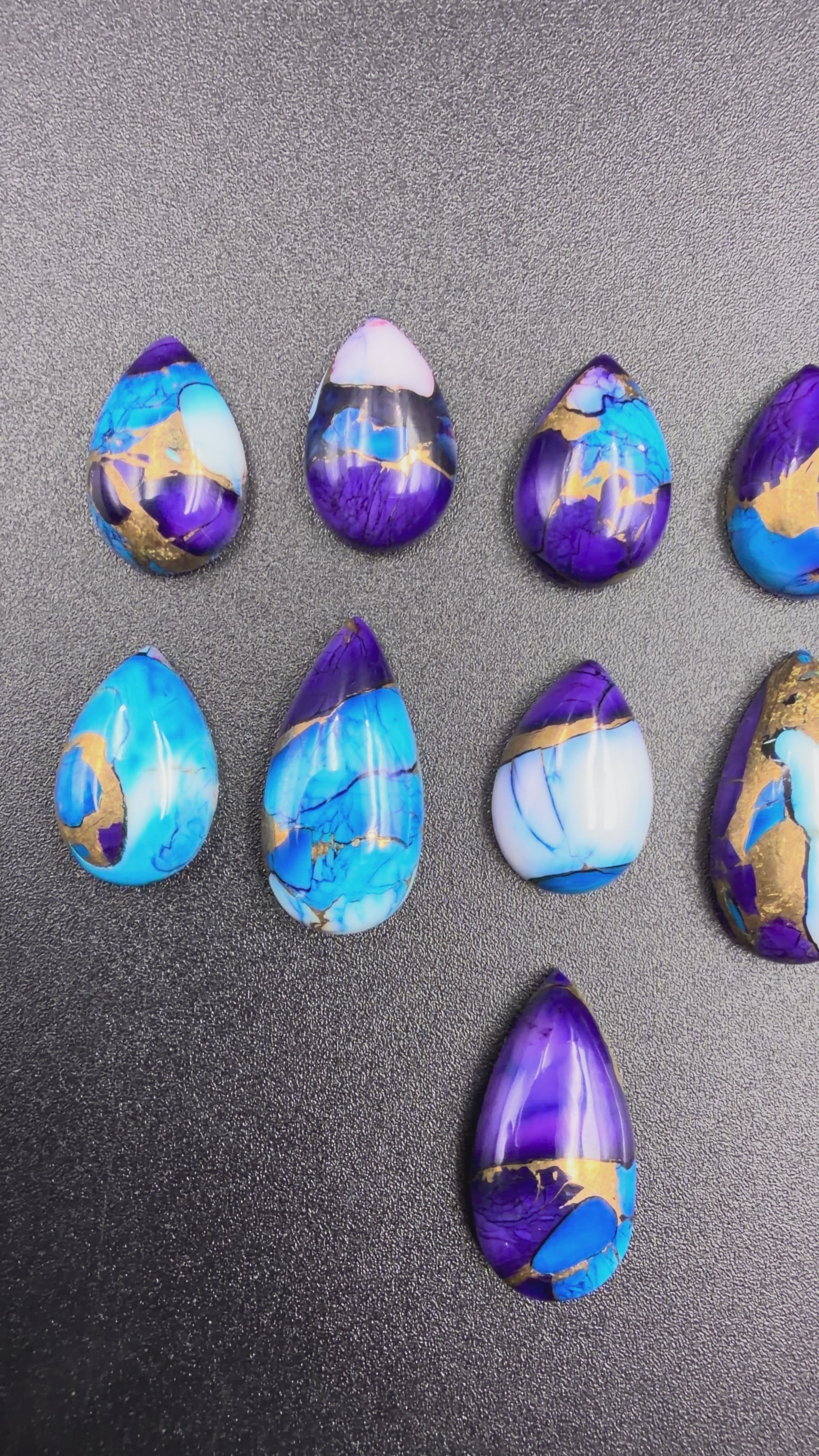 Purple Ice Blue Dahlia Turquoise Shapes