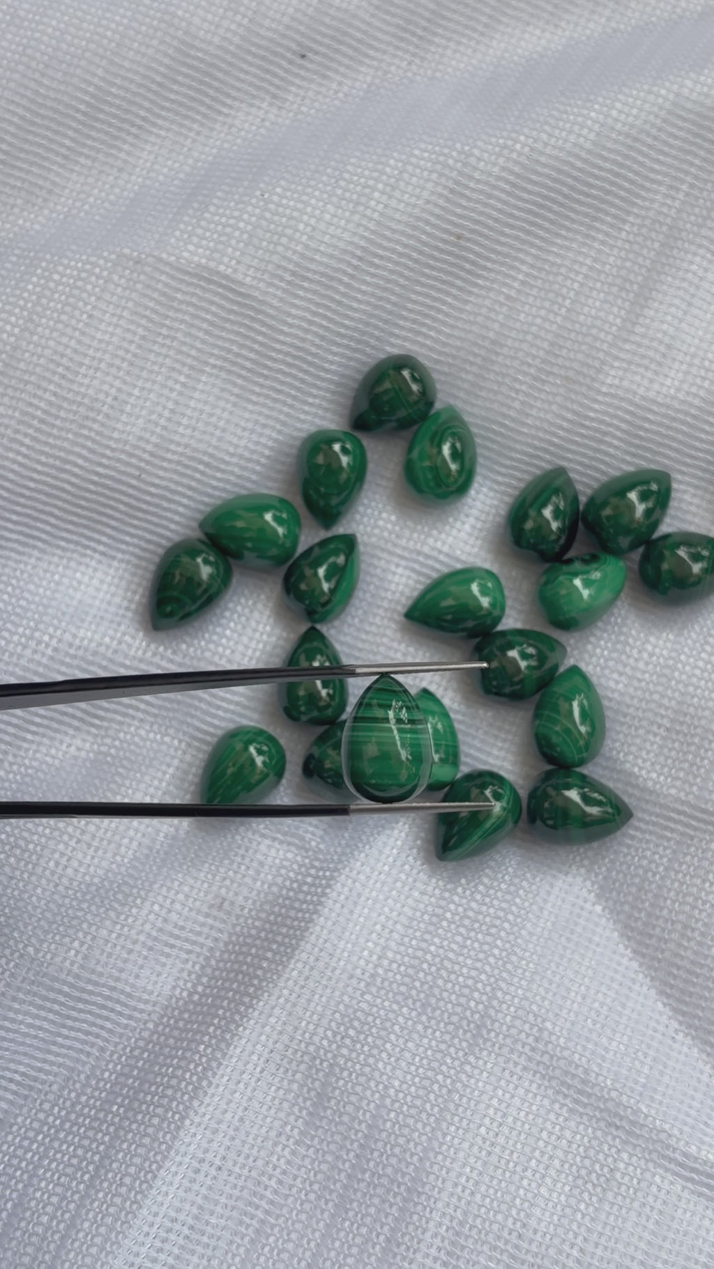 Natural Malachite Stone Drops - Necklace Making (8x12mm)