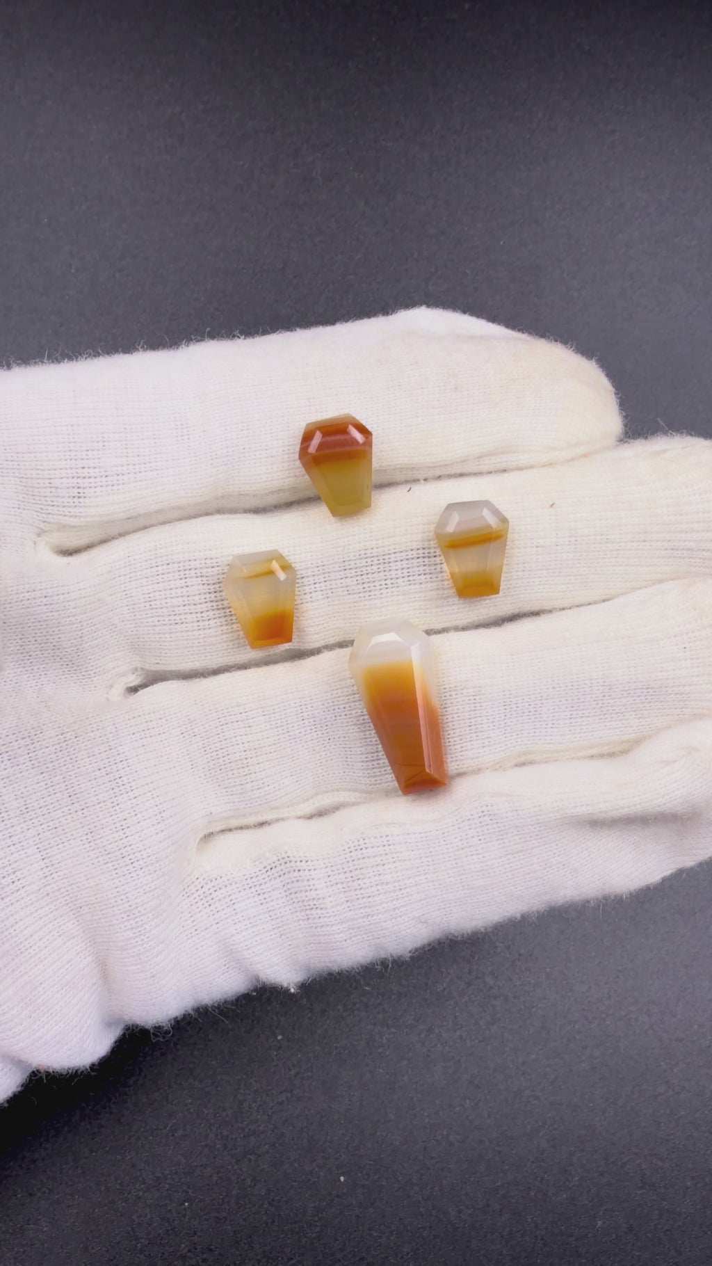 Red Banded Agate Gemstone AAA+ Quality Handmade Coffin Shape For Jewelry Making