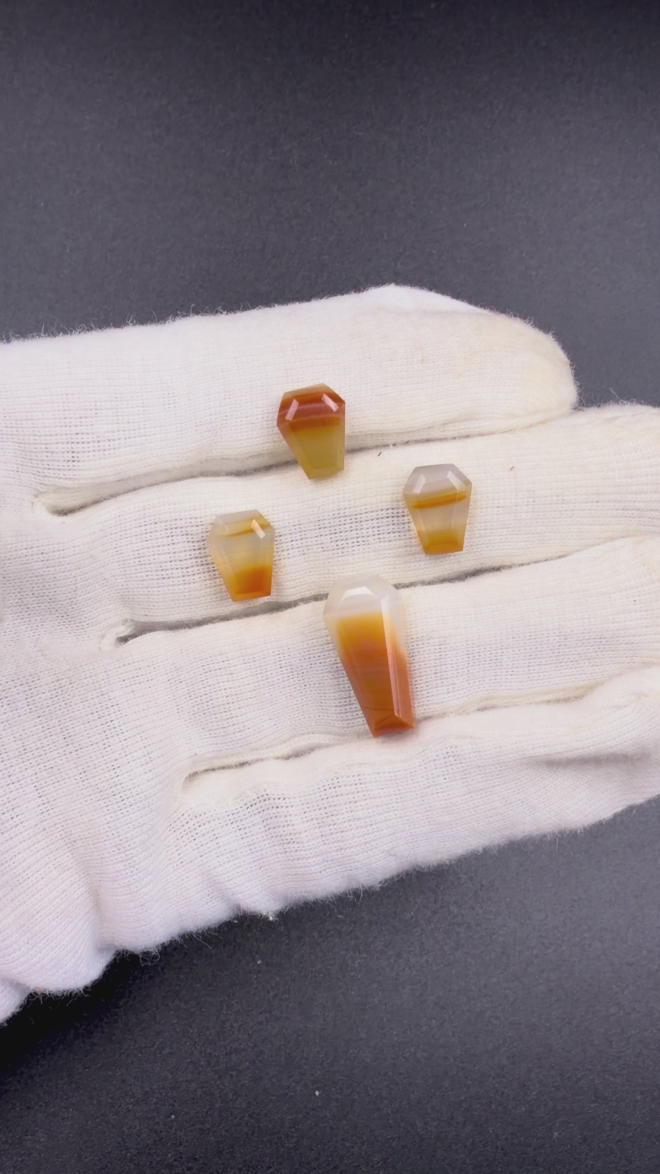 Red Banded Agate Gemstone AAA+ Quality Handmade Coffin Shape For Jewelry Making