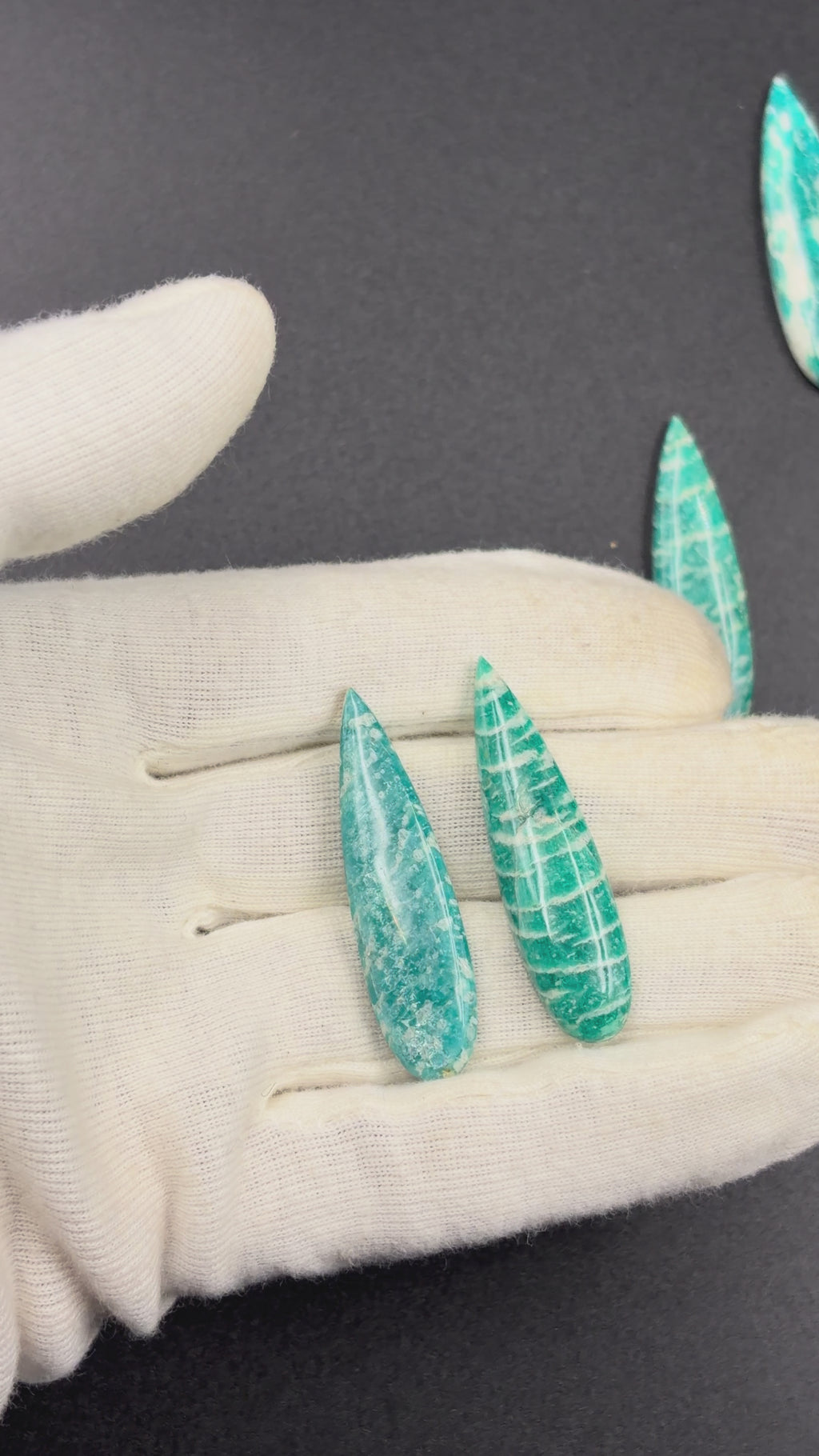 Amazonite long pear shape