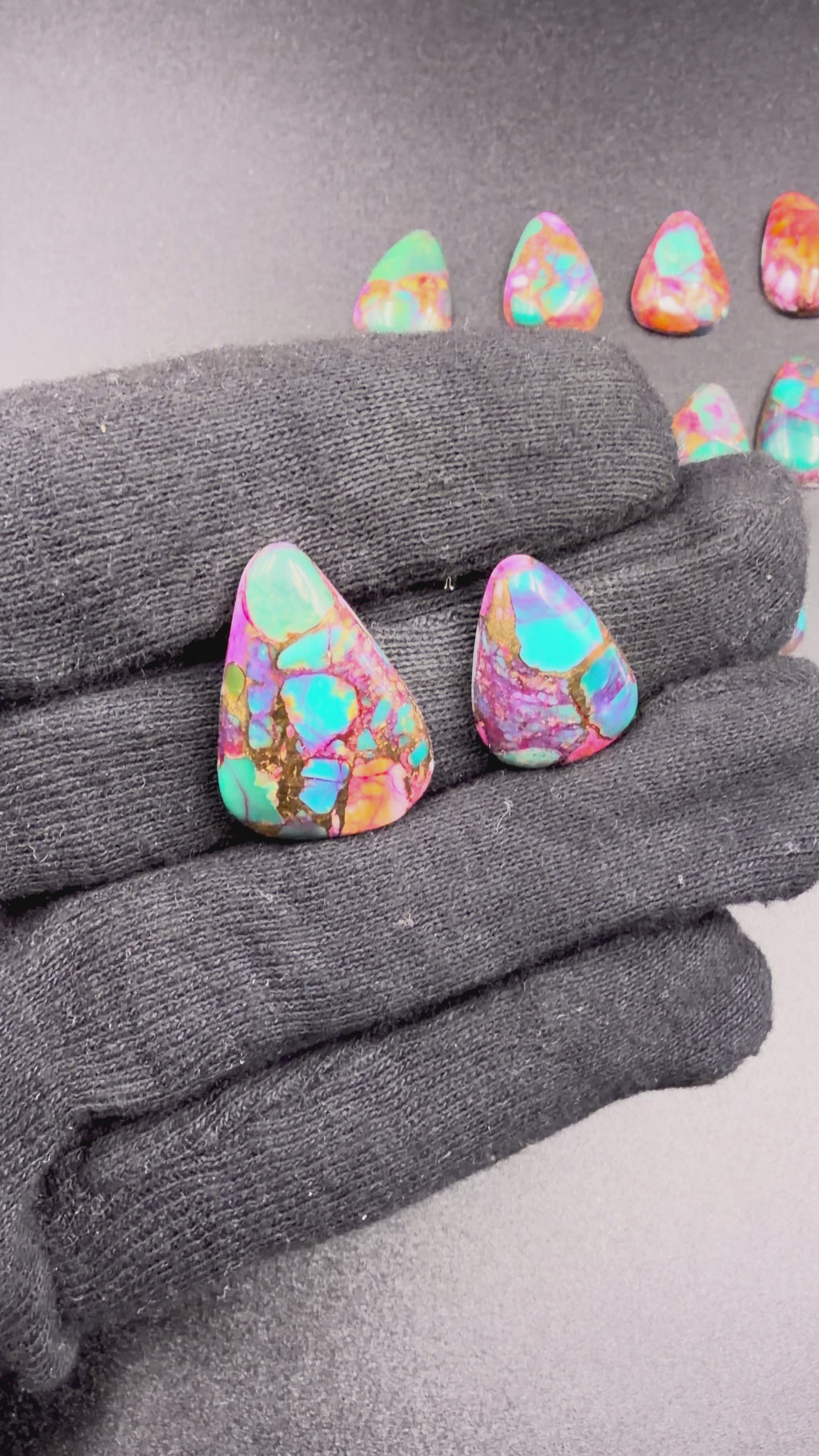 Mohave dahlia turquoise Gemstone AAA+ Quality Handmade Fancy Pear Shape For Jewelry Making