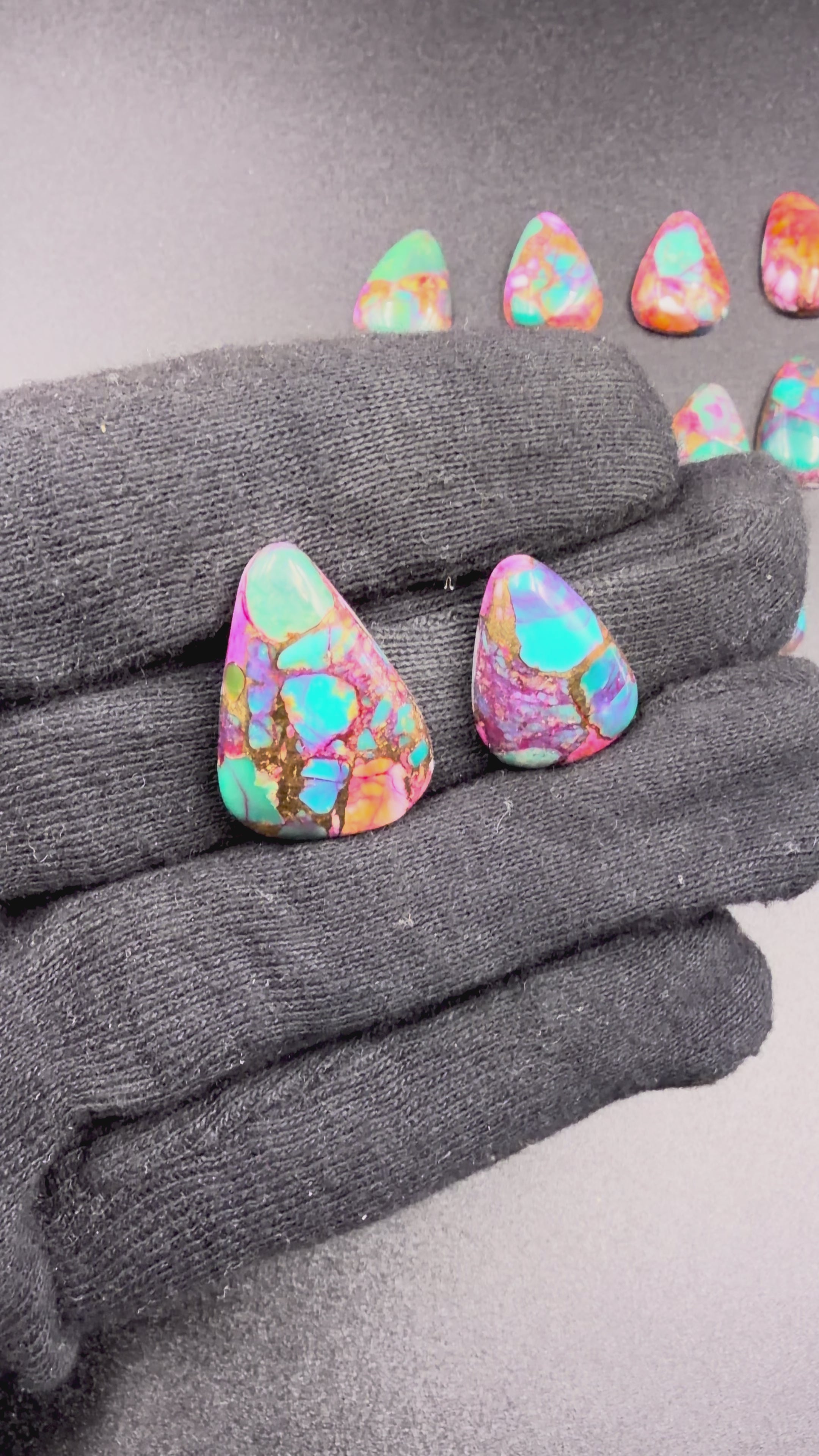 Mohave dahlia turquoise Gemstone AAA+ Quality Handmade Fancy Pear Shape For Jewelry Making