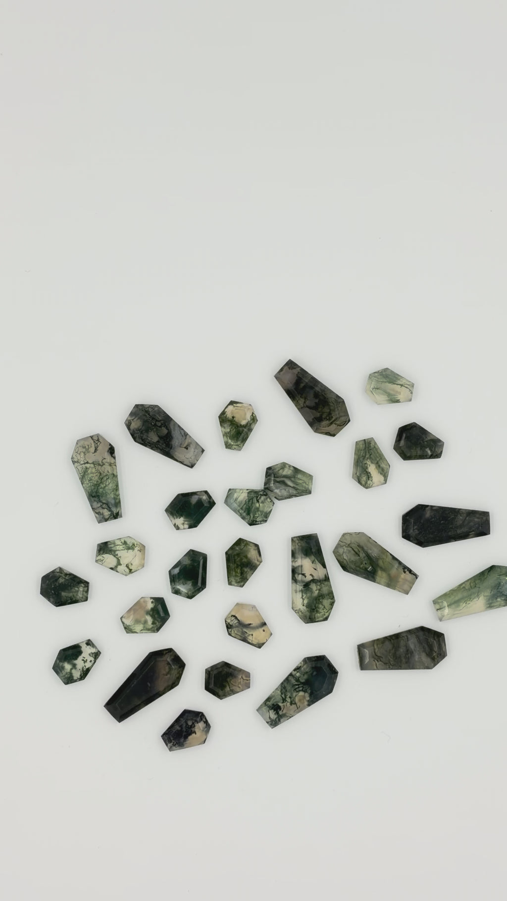 Natural Moss Agate Gemstone AAA+ Quality Handmade Coffin Shape Agate For Jewelry Making